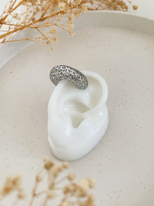 Ishhaara Geometric Web Tangled Earcuff