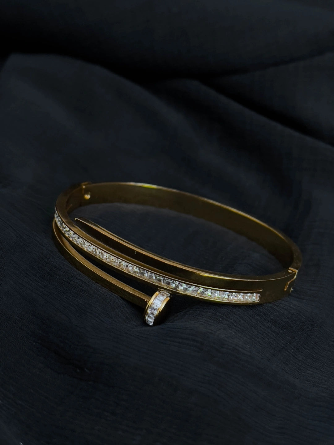 Ishhaara Glamlife Studded Cuff Nail Bracelet