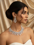 Ishhaara Glamorous Waterdrop Cz Necklace Set