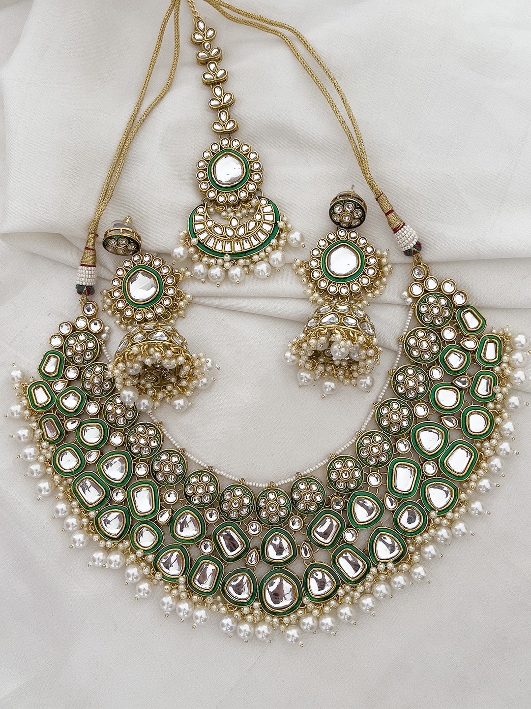 Ishhaara Gold Bridal Kundan Necklace Set