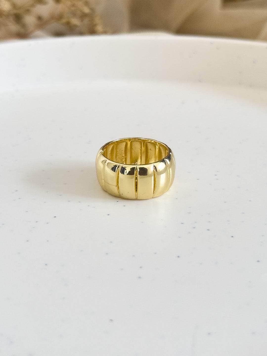 Ishhaara Gold Chunky Statement Ring