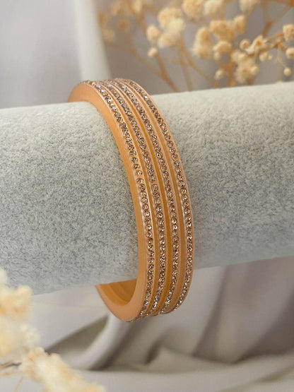 Ishhaara Gold Colored Zircon Bangle