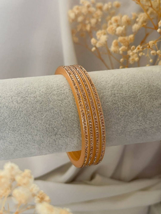 Ishhaara Gold Colored Zircon Bangle