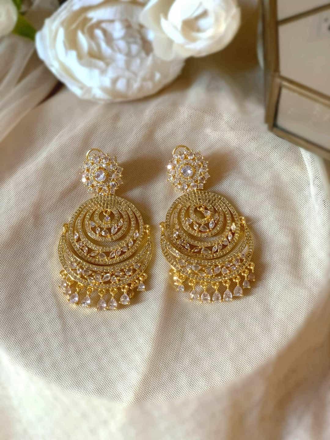 Ishhaara Crystal Chandbali Earring