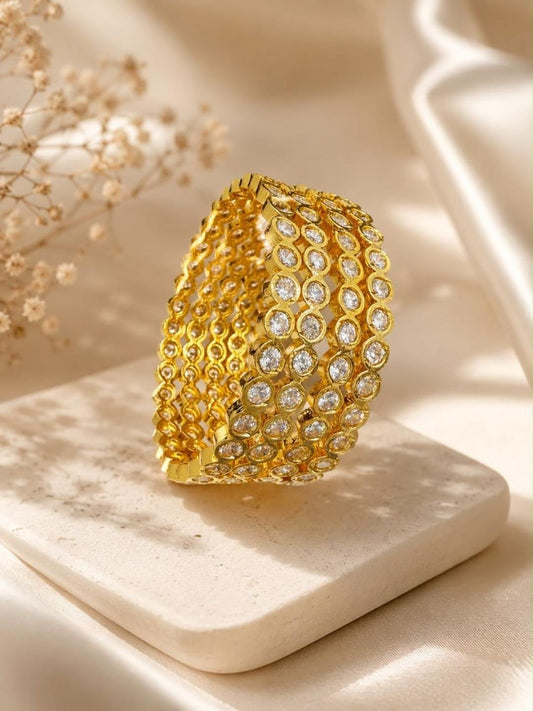 Ishhaara Gold-Plated Kundan Bangles — handcrafted Indian jewellery
