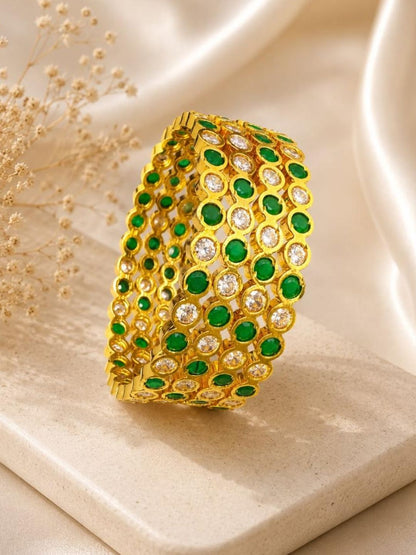 Ishhaara Gold-Plated Kundan Bangles — handcrafted Indian jewellery - view 5