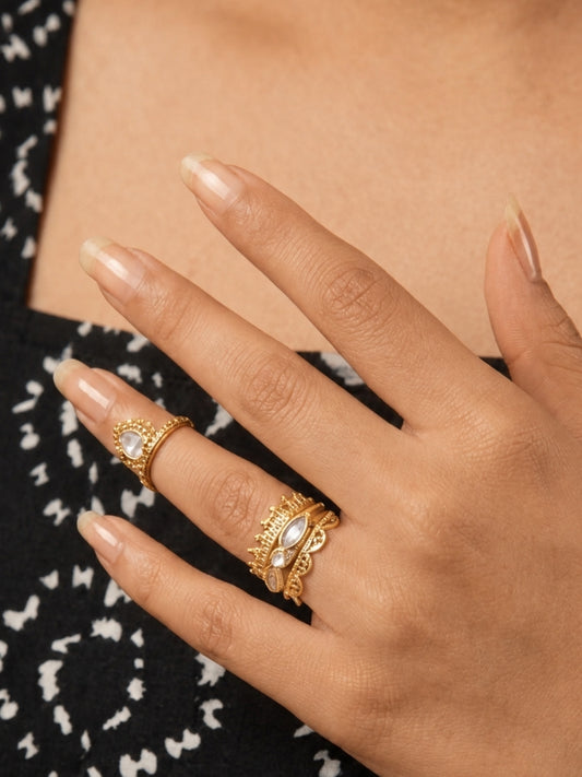 Ishhaara Gold Filigree Rings
