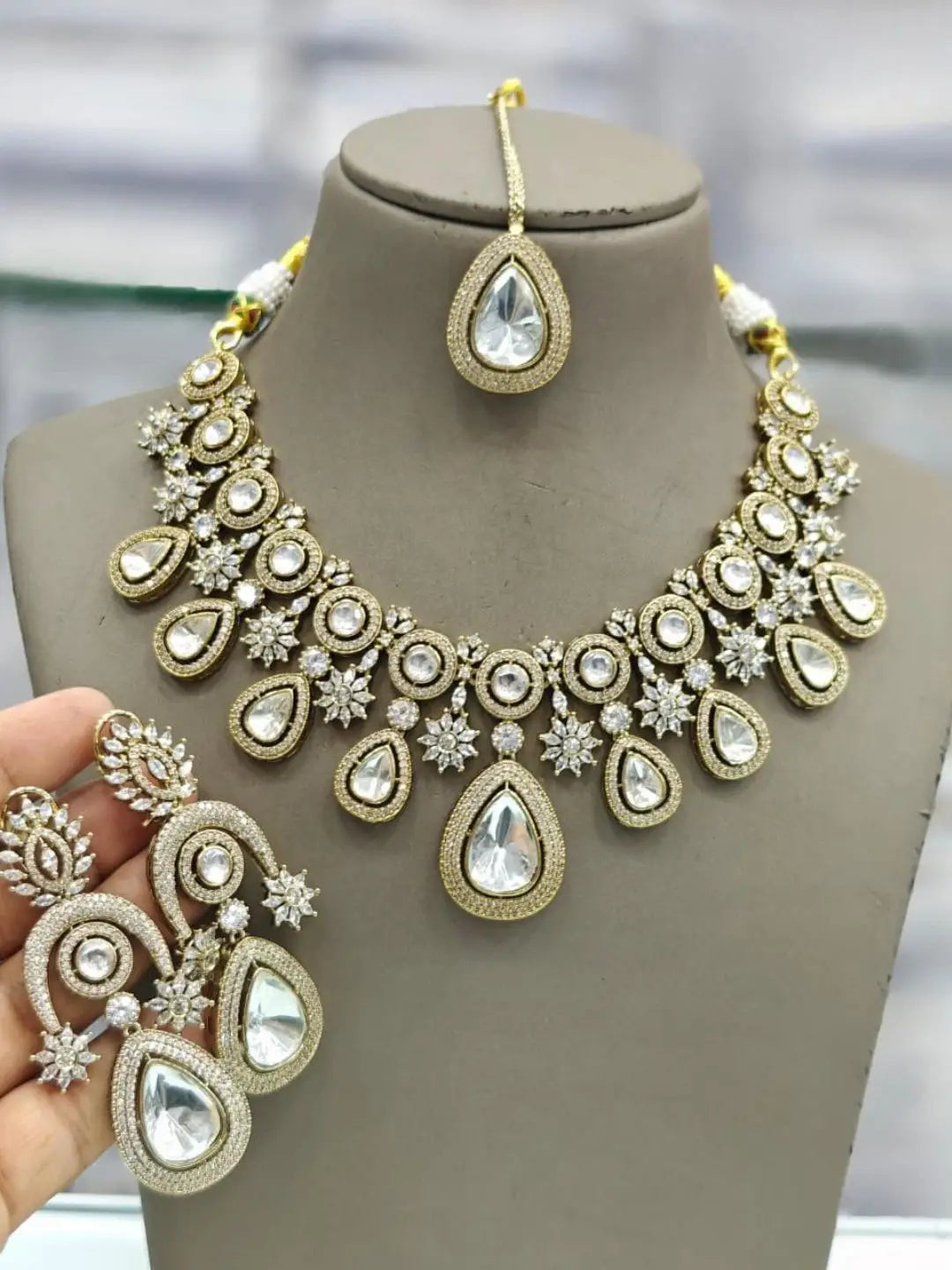 Ishhaara Gold Finish Choker Necklace