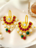 Ishhaara Gold Finish Half Moon Chand Bugadi Earrings