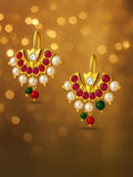 Ishhaara Gold Finish Half Moon Chand Bugadi Earrings