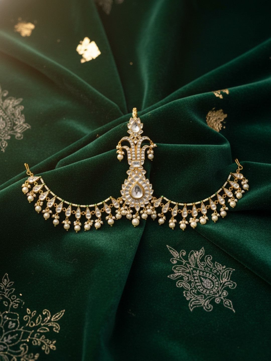 Ishhaara Gold Finish Jadau Kundan Kalangi