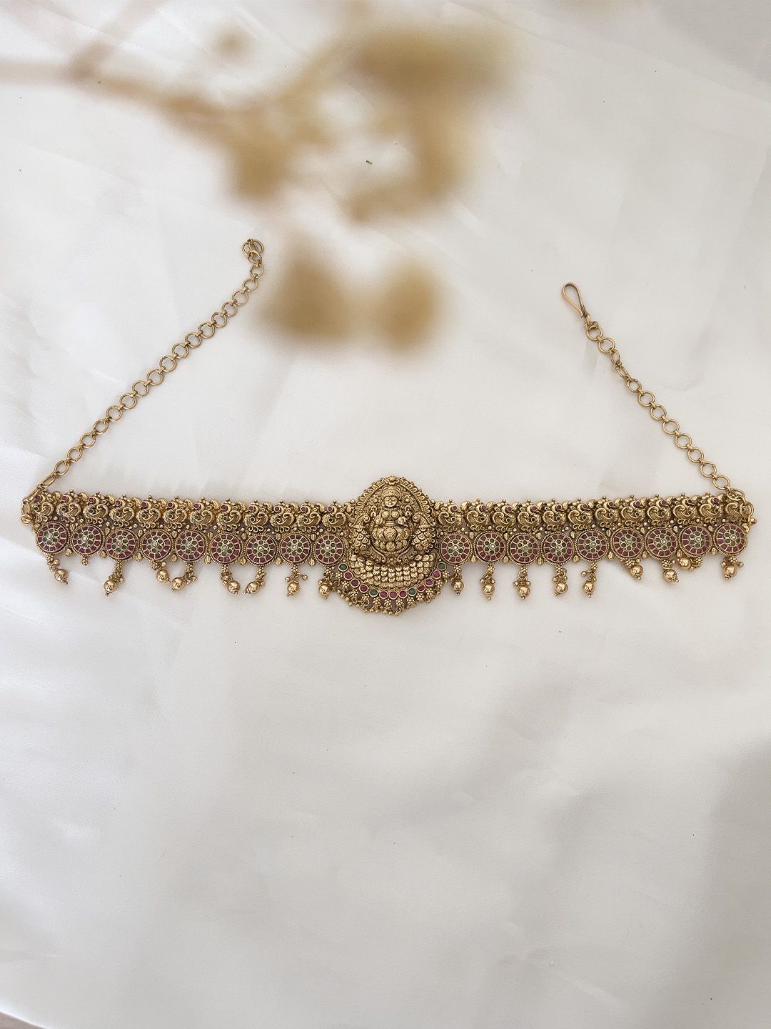Ishhaara Gold Finish Peacock Hip Chain