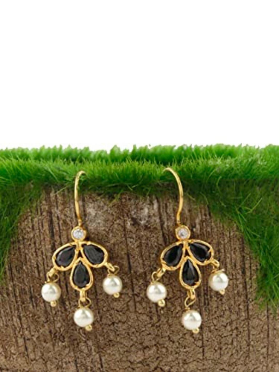 Ishhaara Gold Finish Traditional Bugadi Earrings