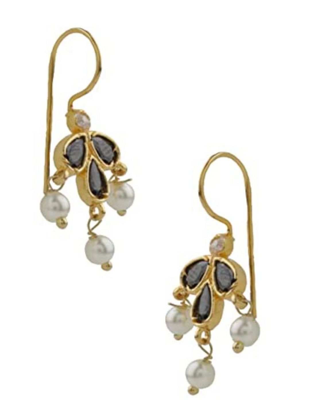 Ishhaara Gold Finish Traditional Bugadi Earrings