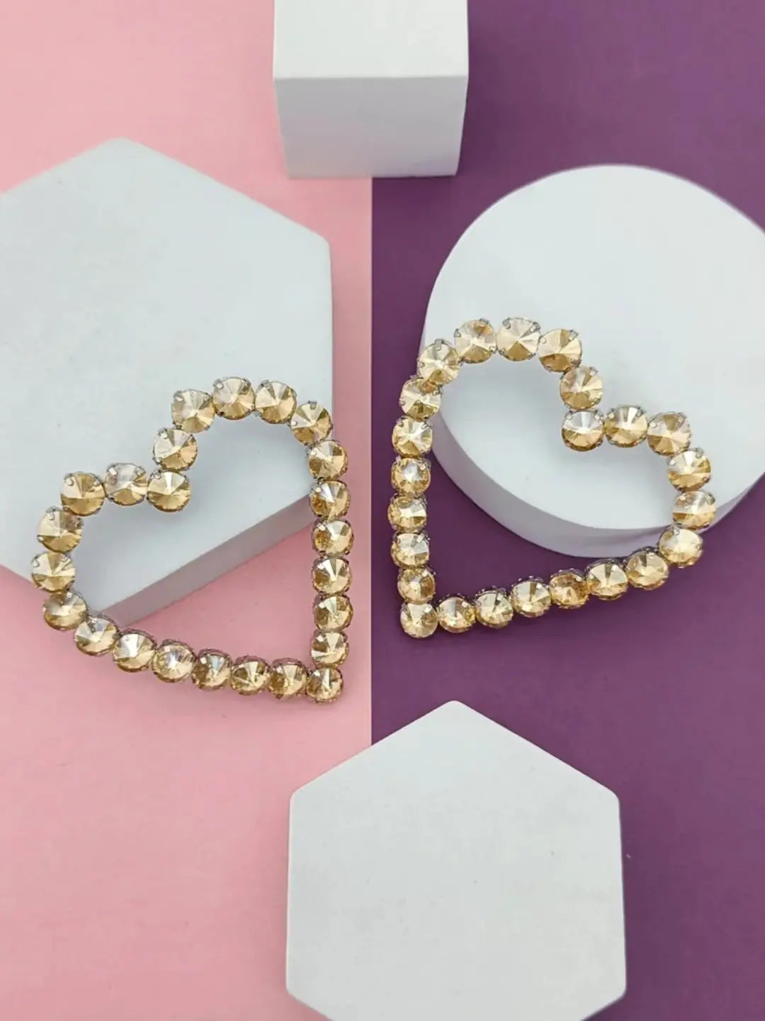 Ishhaara Gold Heartflare Statement Earring