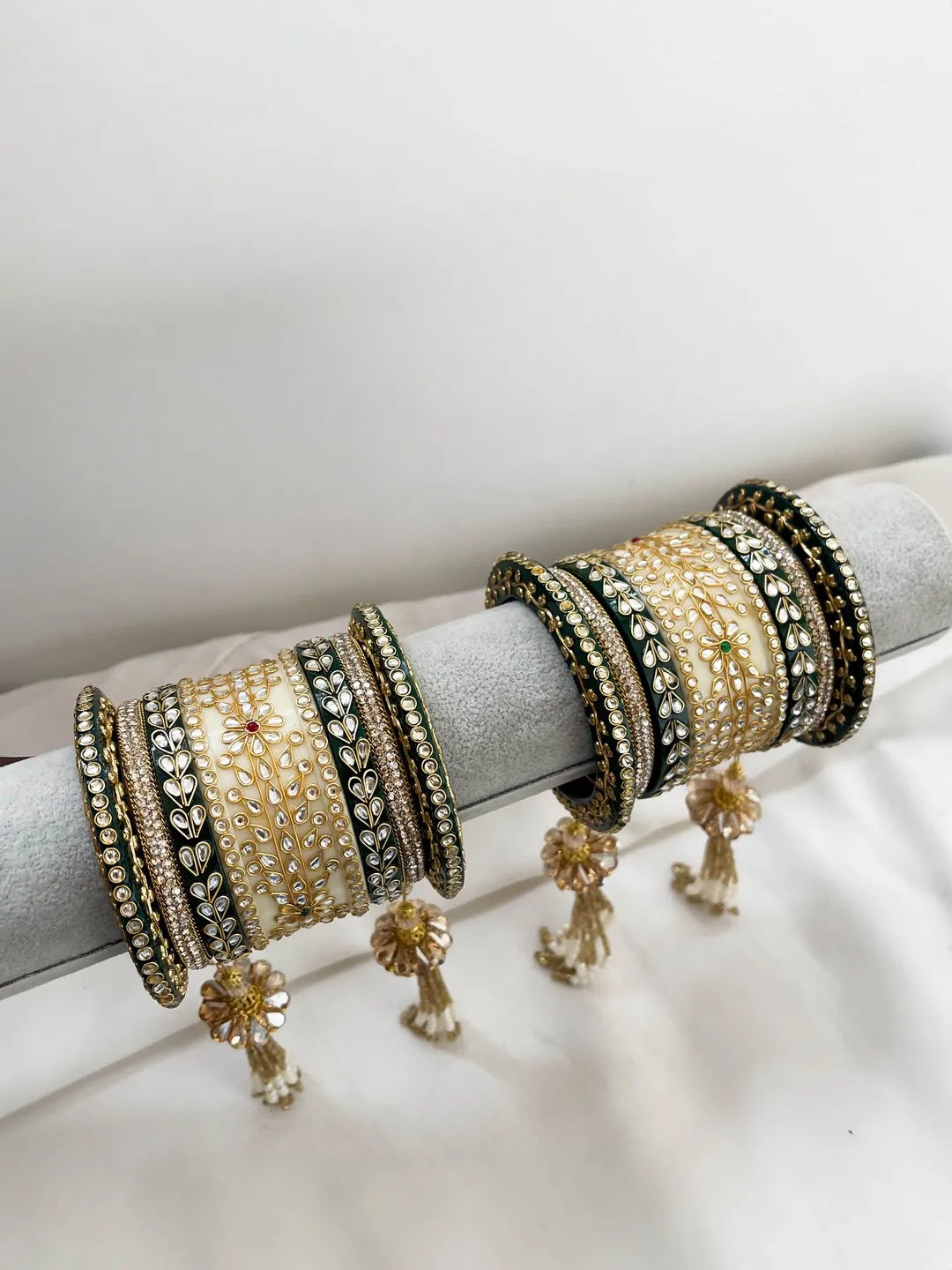 Ishhaara Gold Leaf Majesty Lush Luxe Bangles Set