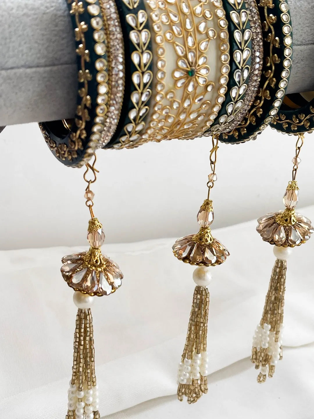 Ishhaara Gold Leaf Majesty Lush Luxe Bangles Set