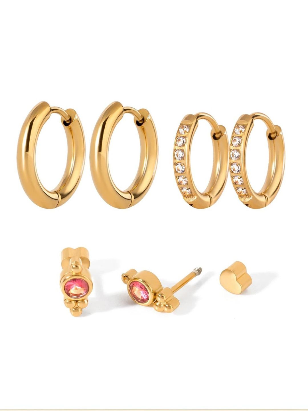 Ishhaara Gold Mini Happiness Knot Hoop Earrings