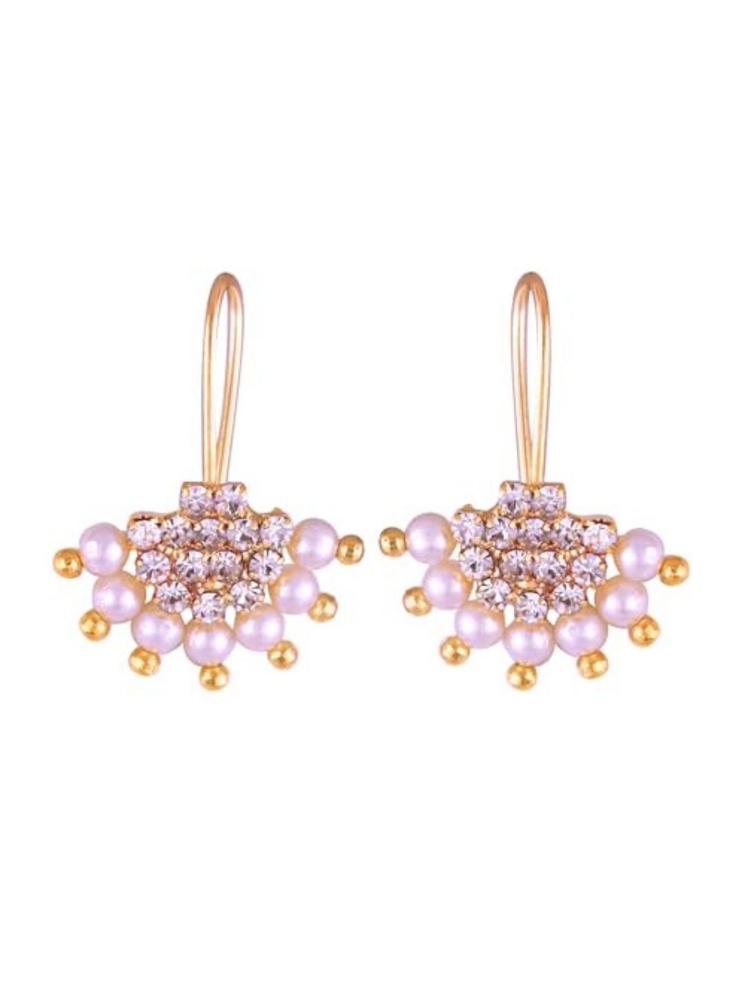 Ishhaara Gold Plated Bugadi And Pearl Earrings