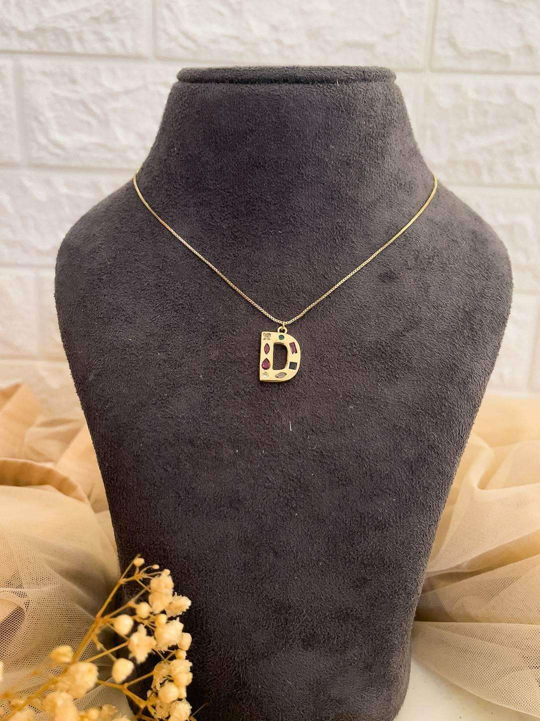 Ishhaara Gold Plated D Necklace