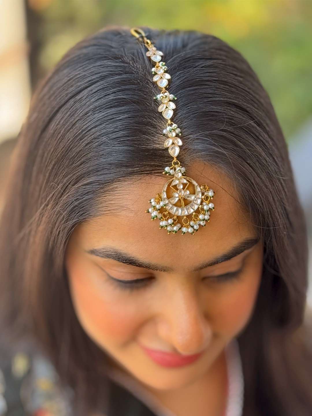 Ishhaara Gold Plated Embellished Kundan Maangtikka