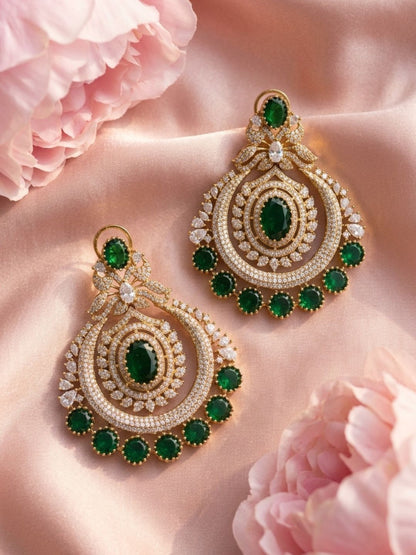 Ishhaara Gold Plated Faux Diamond Earrings
