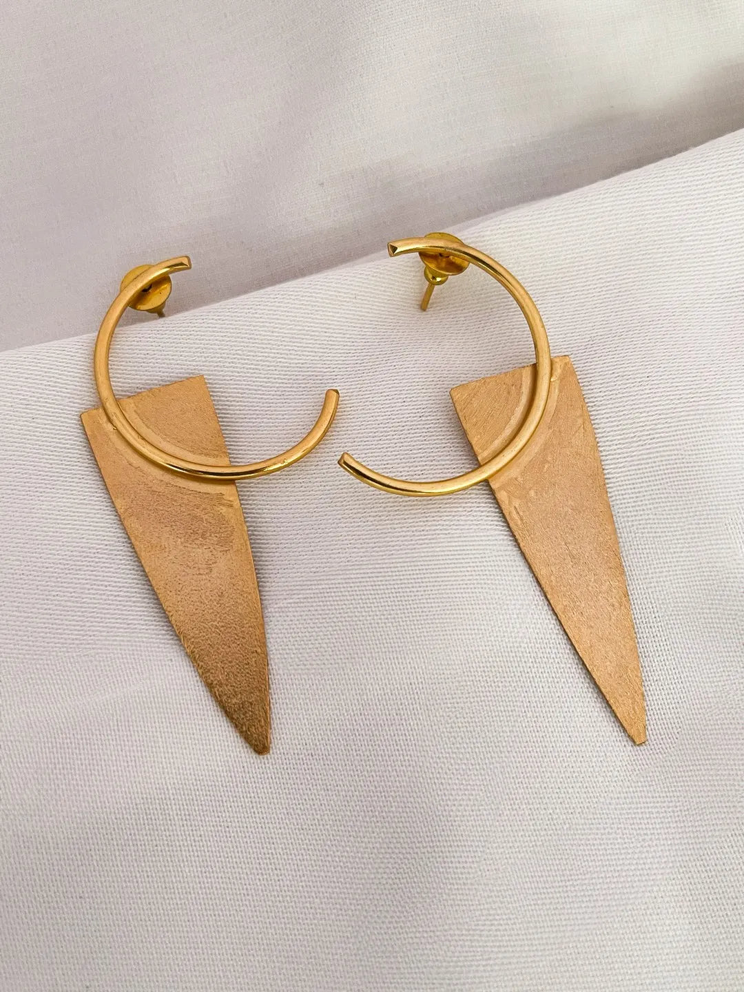Ishhaara Gold Plated Half Hoop Earrings