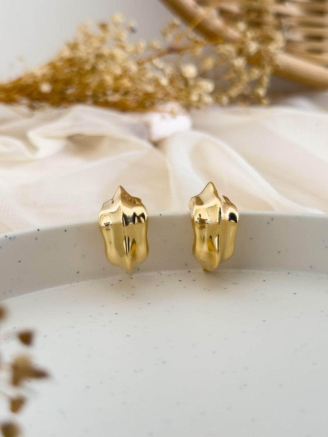 Ishhaara Gold Plated Handcrafted Floral Stud Earrings