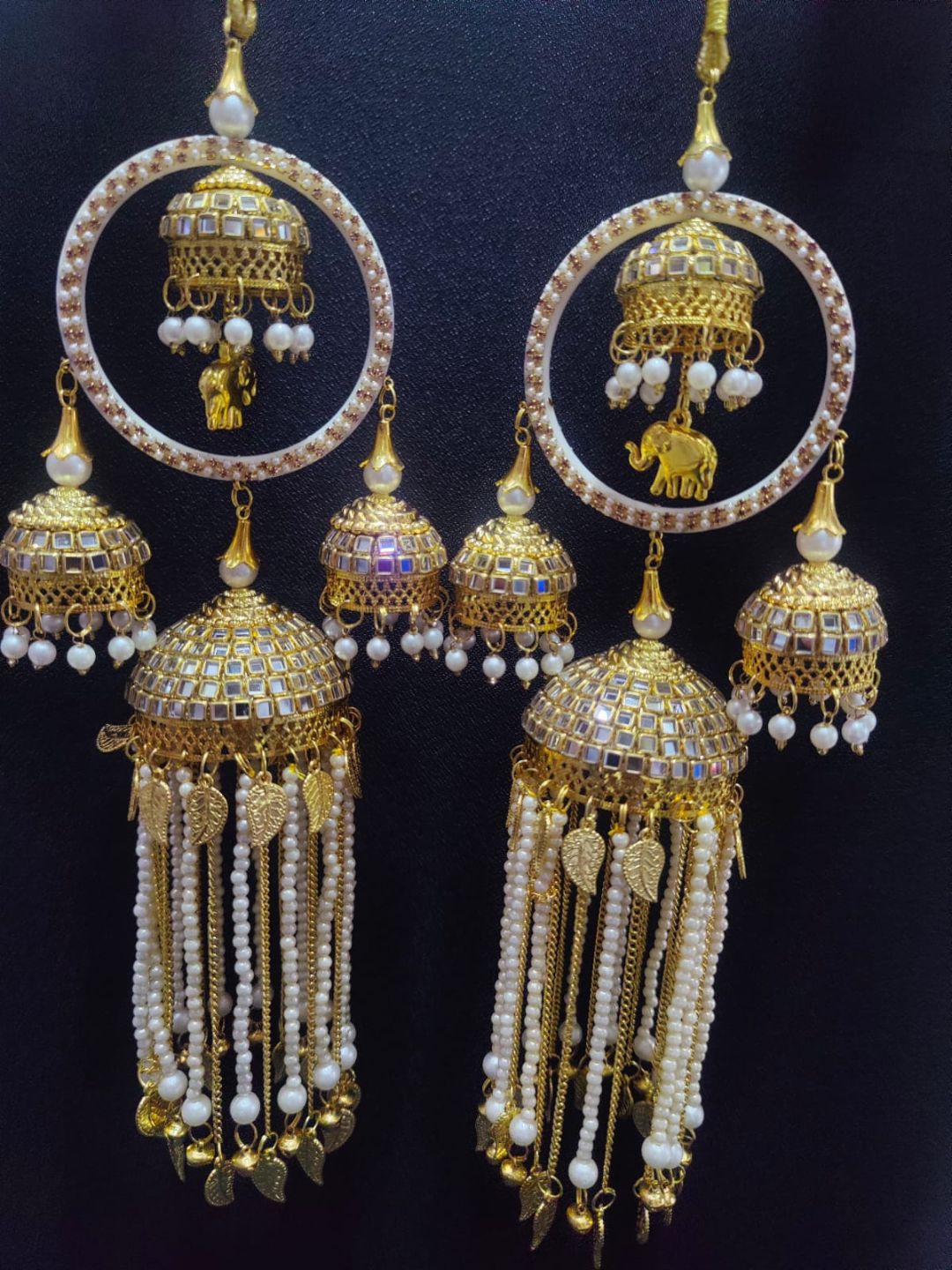 Ishhaara Gold Plated Jhumka Studded Kaleera