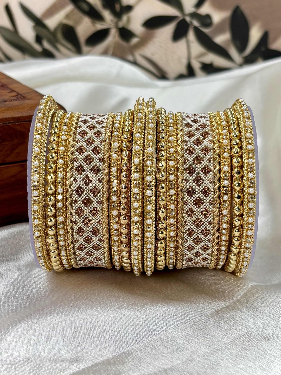 Ishhaara Gold-Plated Kundan Bangle Set — handcrafted Indian jewellery