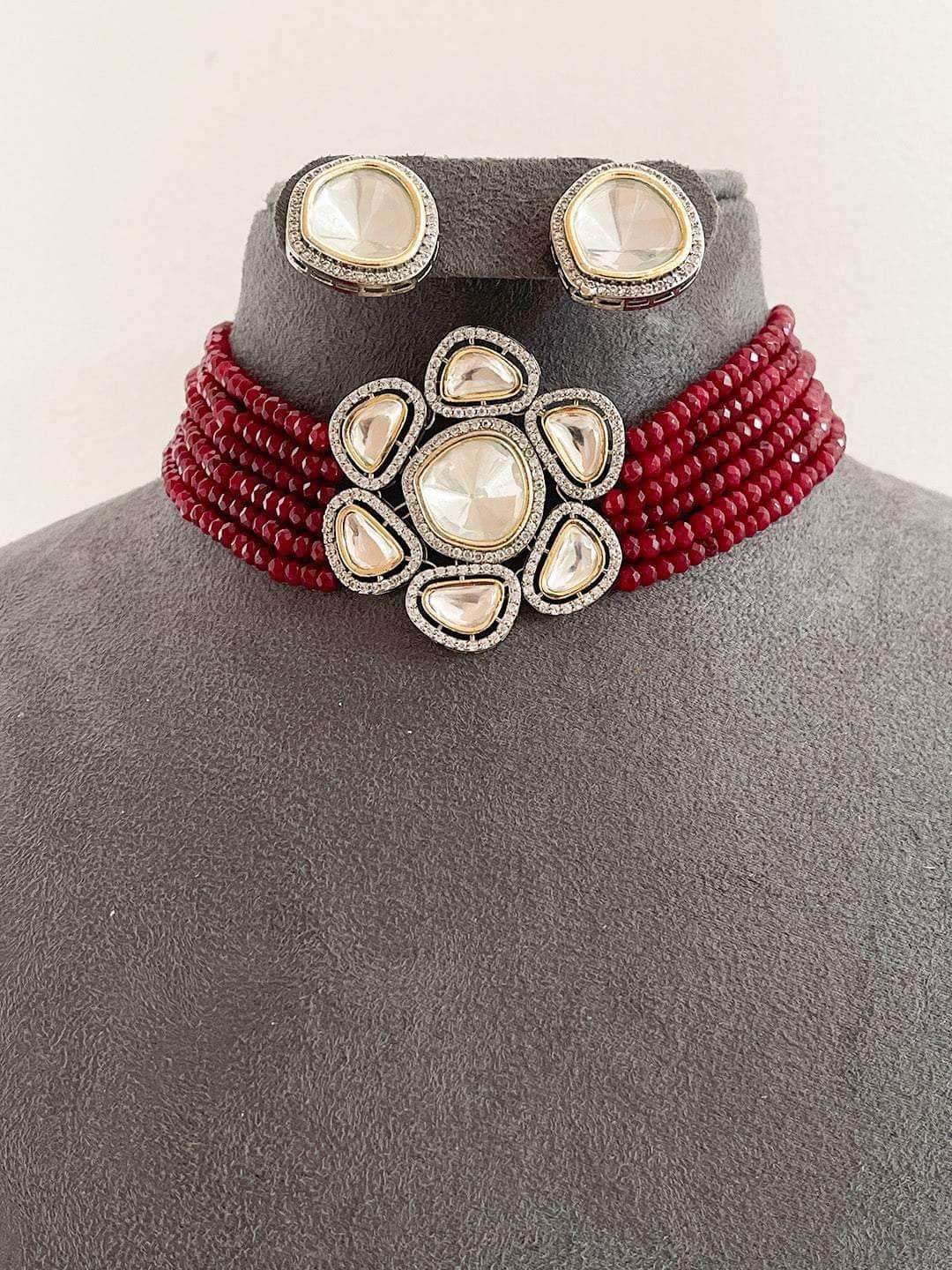 Ishhaara Gold Plated Kundan Choker Set