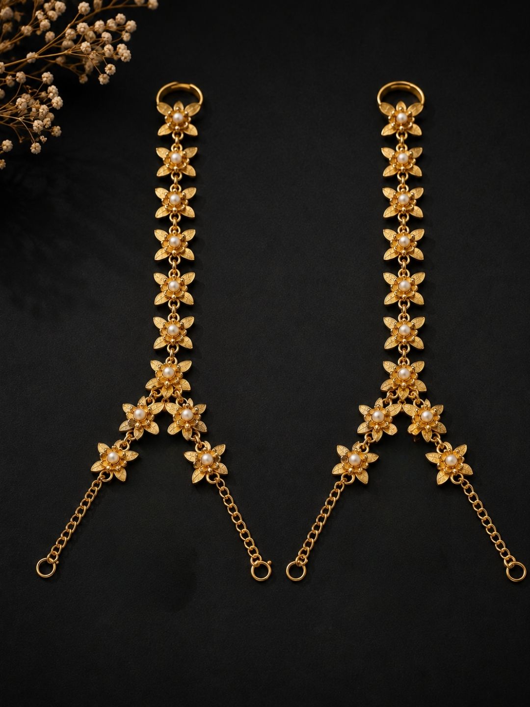 Ishhaara Gold Plated Kundan Hathphool