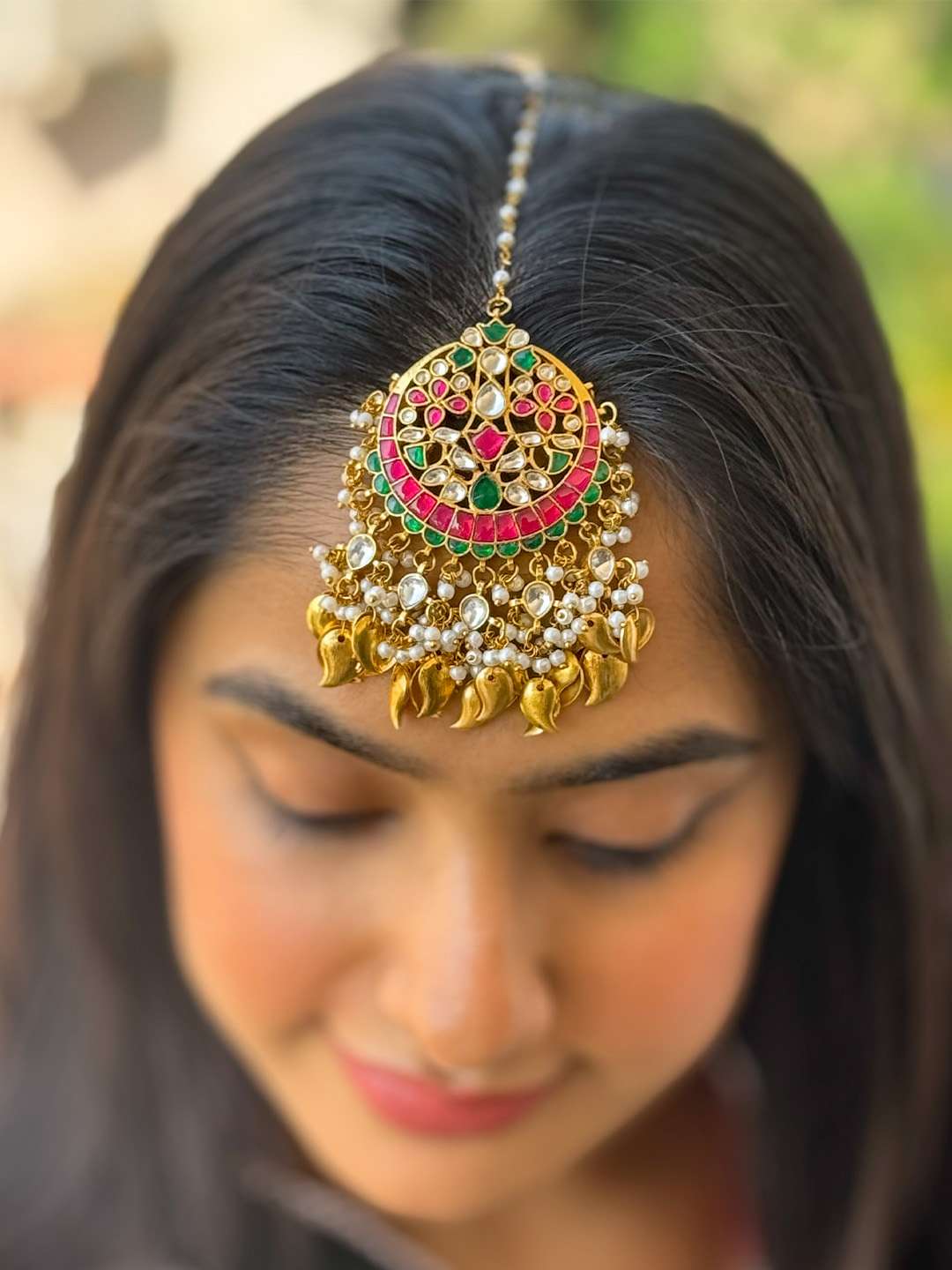 Ishhaara Gold Plated Kundan Maangtikka