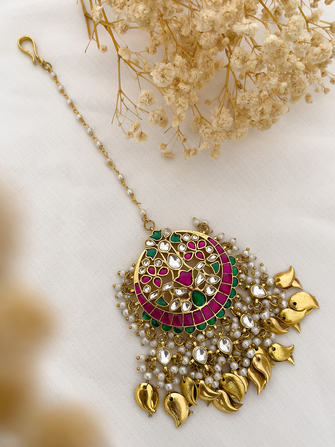 Ishhaara Gold Plated Kundan Maangtikka