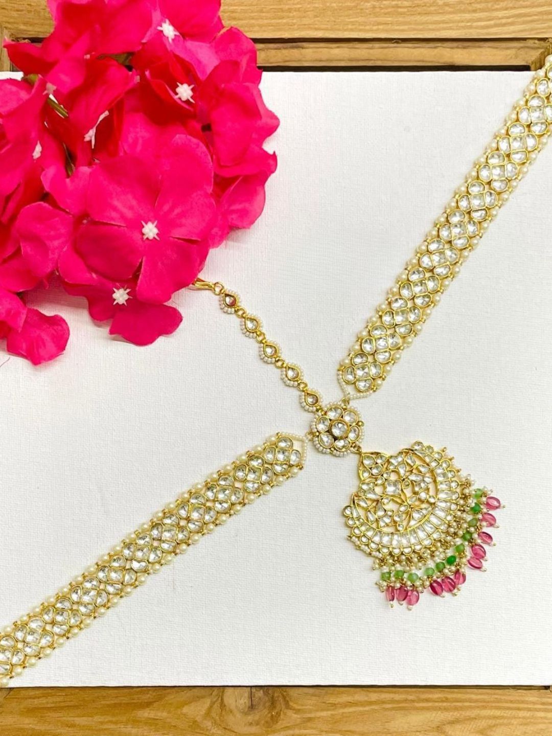 Ishhaara Gold Plated Kundan Mathapatti