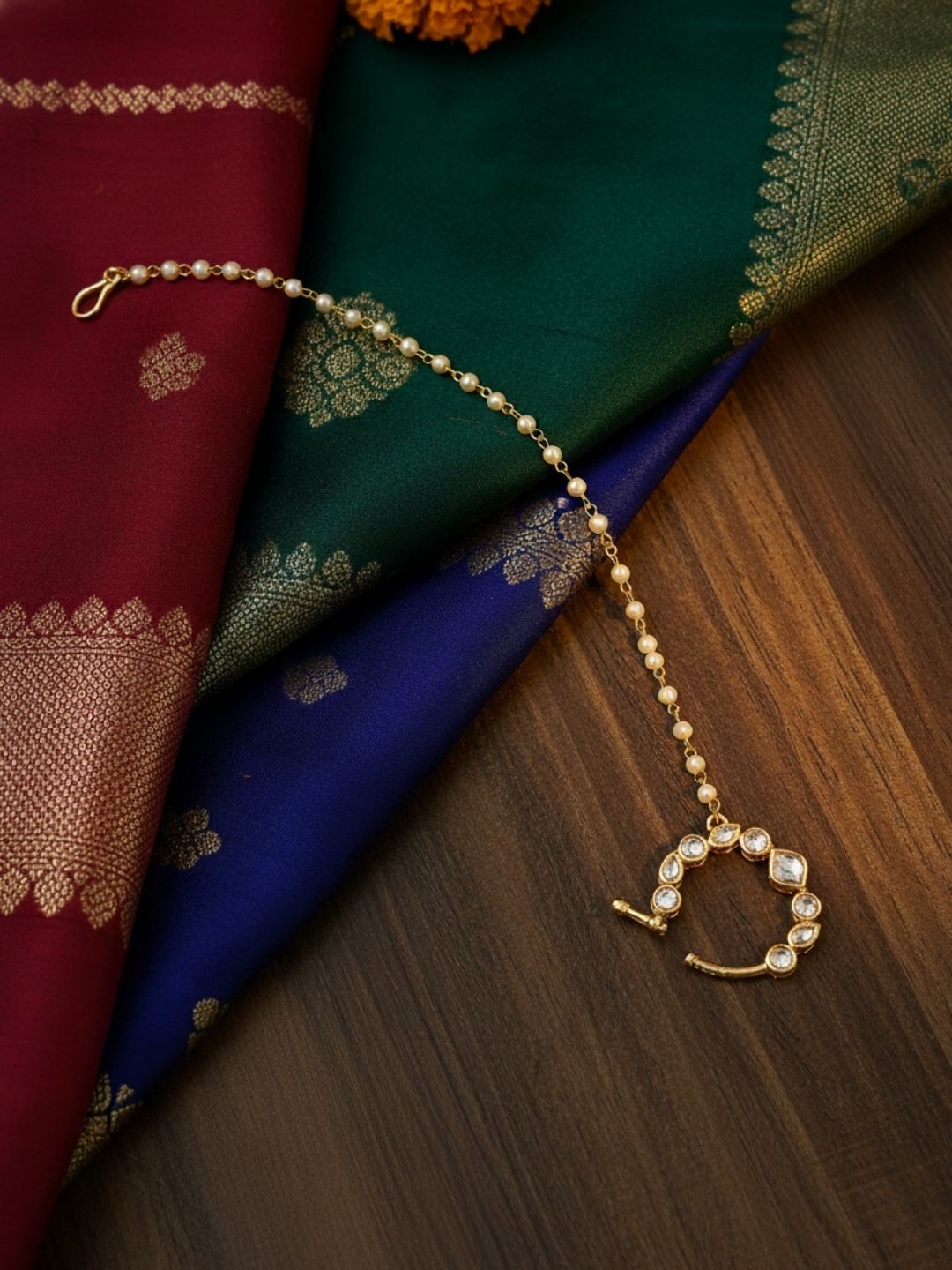 Ishhaara Gold Plated Kundan Nosering