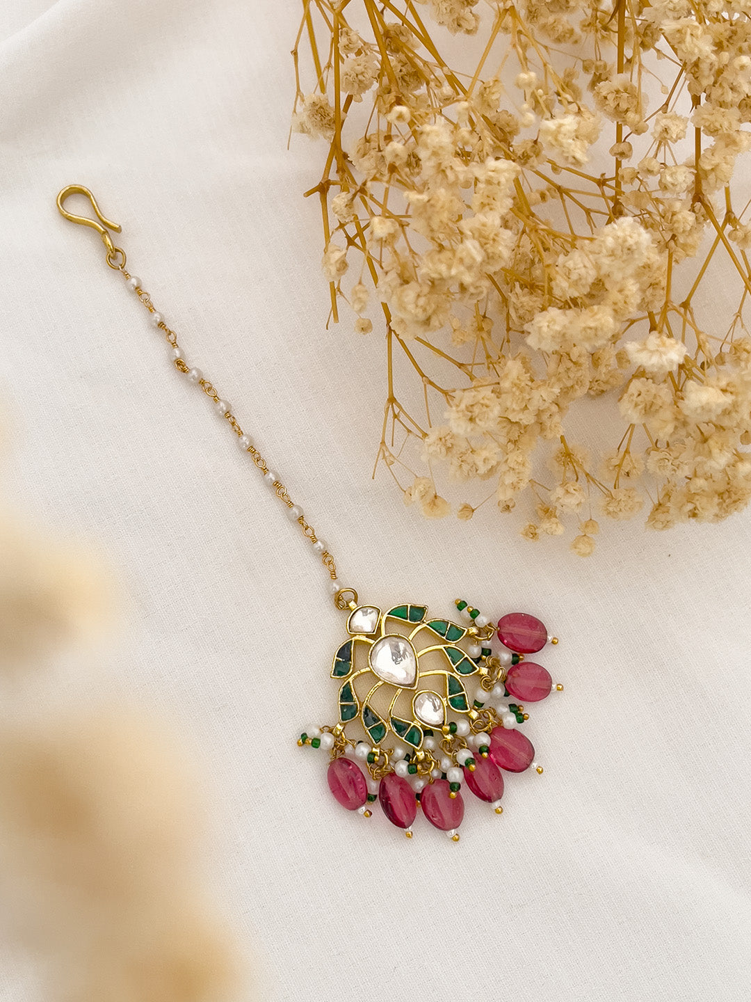 Ishhaara Gold Plated Kundan Studded Maang Tikka