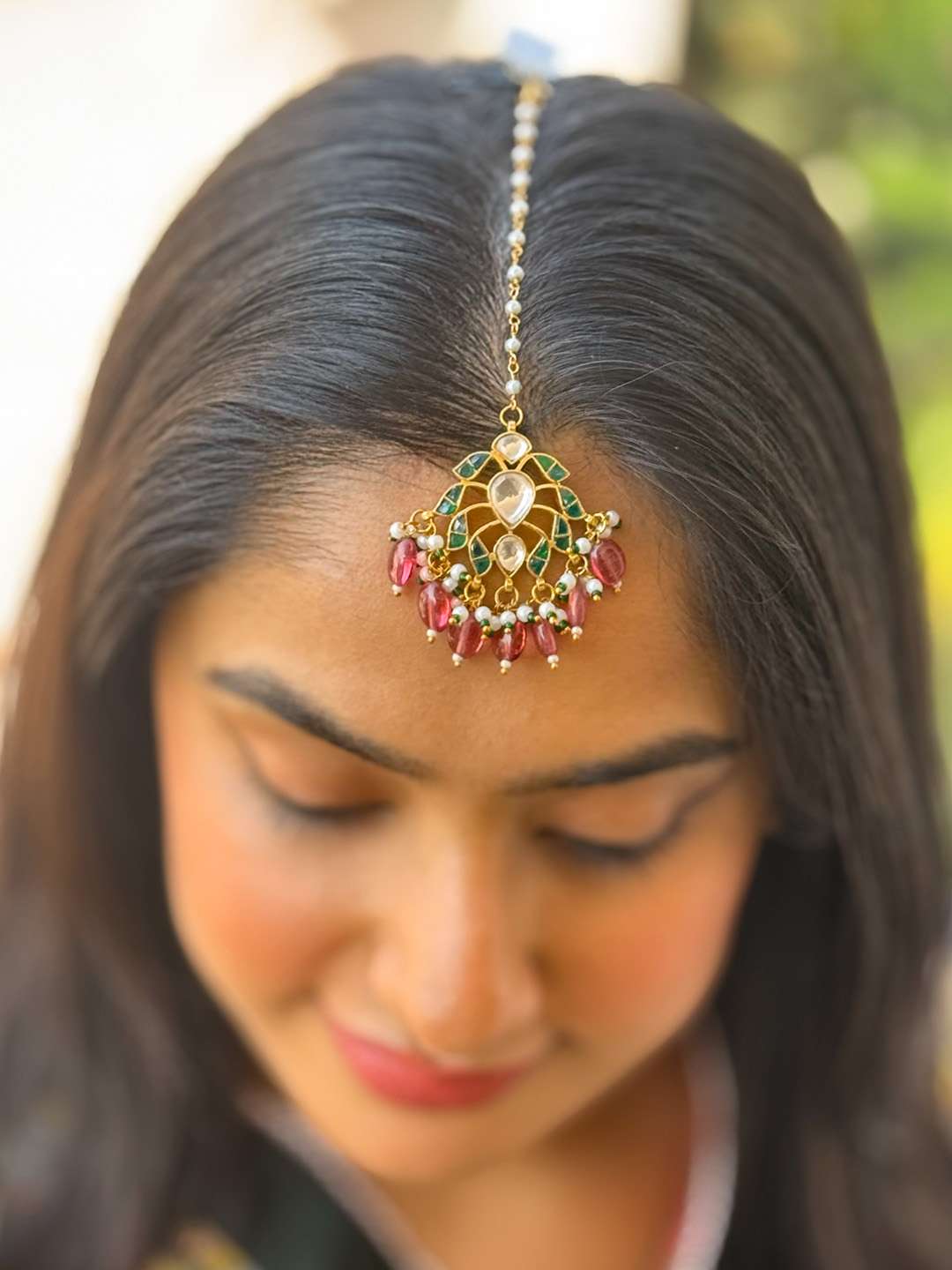 Ishhaara Gold Plated Kundan Studded Maang Tikka