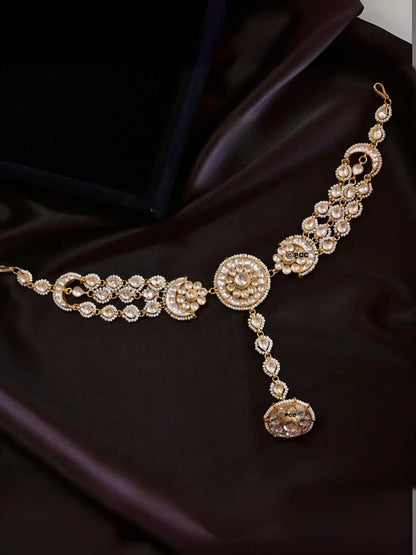 Ishhaara Gold Plated Kundan Studded Sheesh Phool