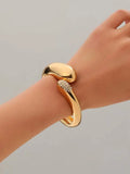 Ishhaara Gold Plated Open Teardrop Bangle