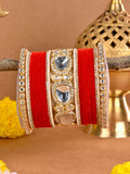 Ishhaara Gold Plated Polki Stones Studded Punjabi Bridal Chooda