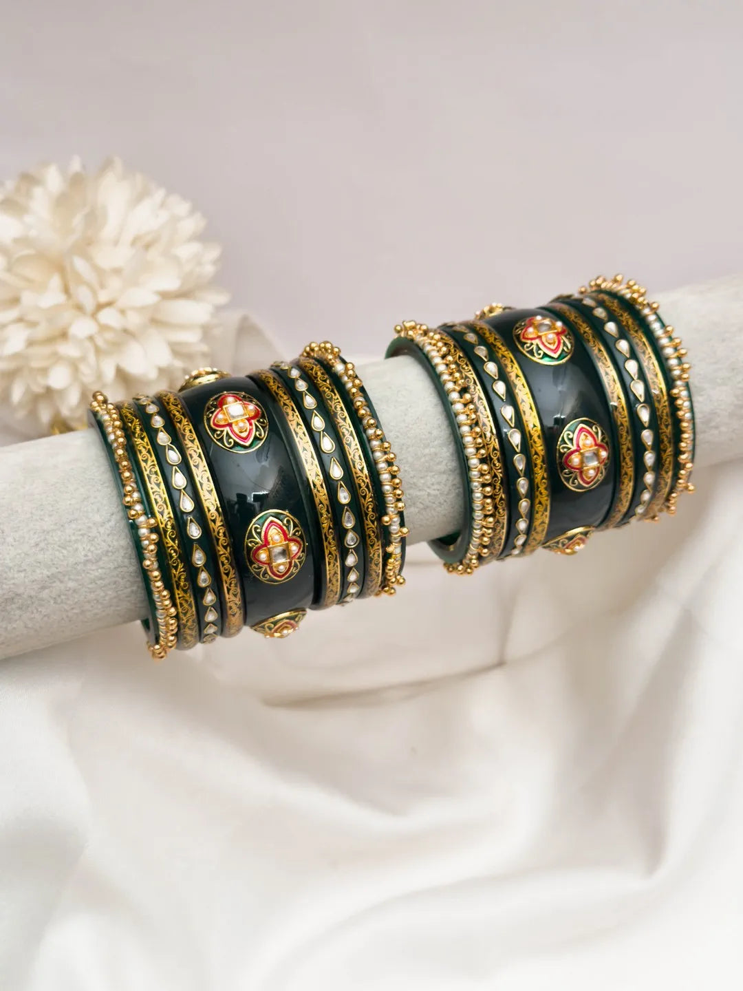 Ishhaara Gold Plated Rajwadi Style Bridal Bangles