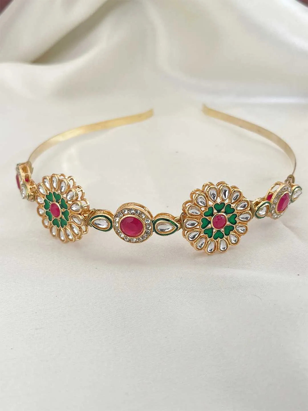 Ishhaara Gold Plated Sheeshphool Hairband