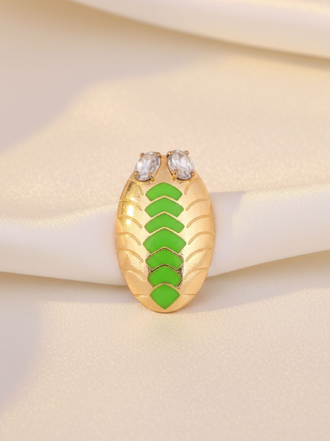 Ishhaara Gold Plated Stones Studded Brooch