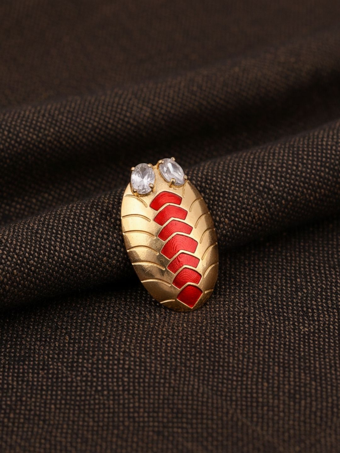 Ishhaara Gold Plated Stones Studded Brooch