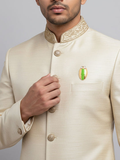 Ishhaara Gold Plated Stones Studded Brooch