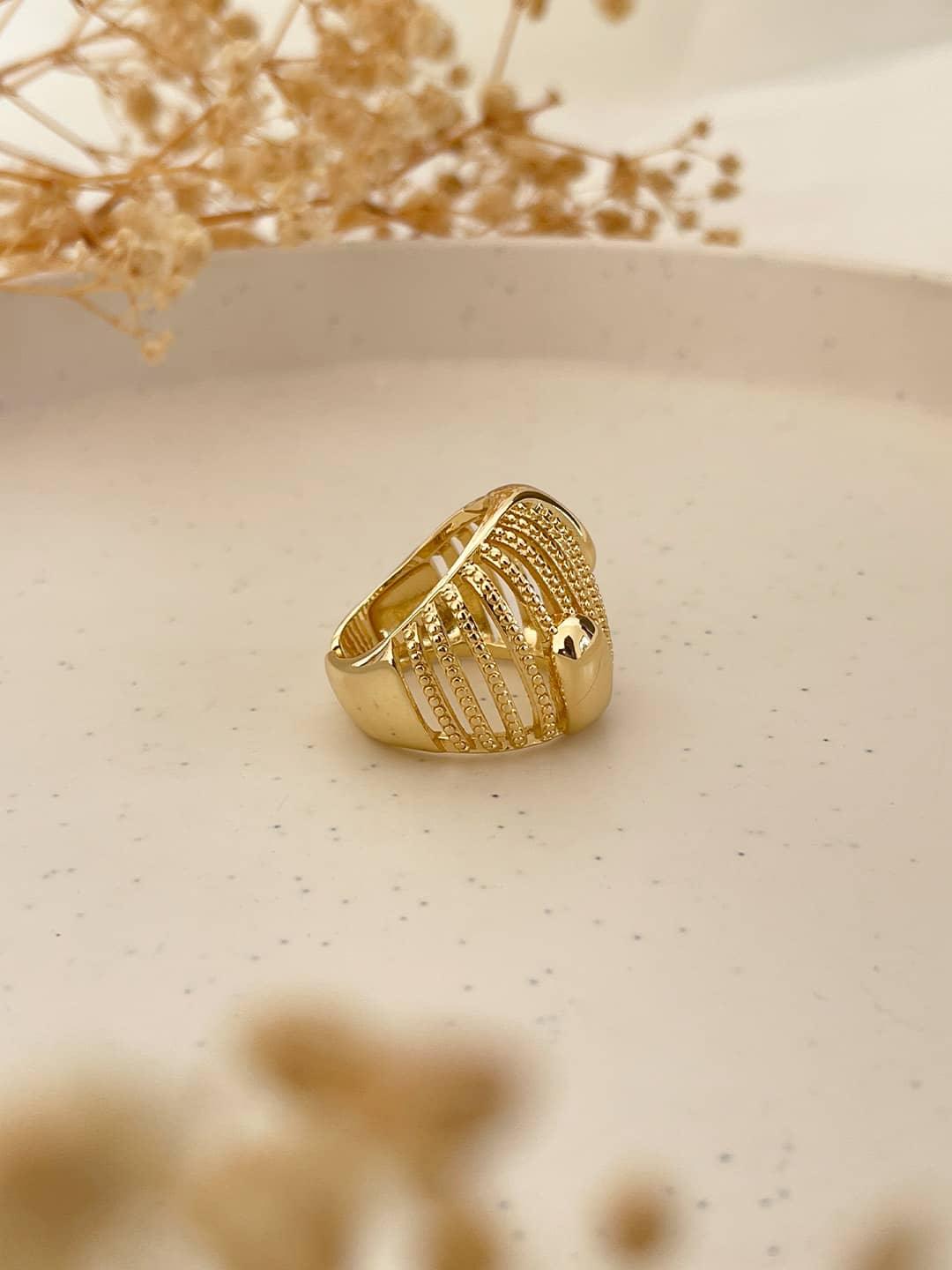 Ishhaara Gold Plated Tiffany Inspired Ring