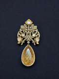Ishhaara Gold Premium Uncut Polki Groom Brooch