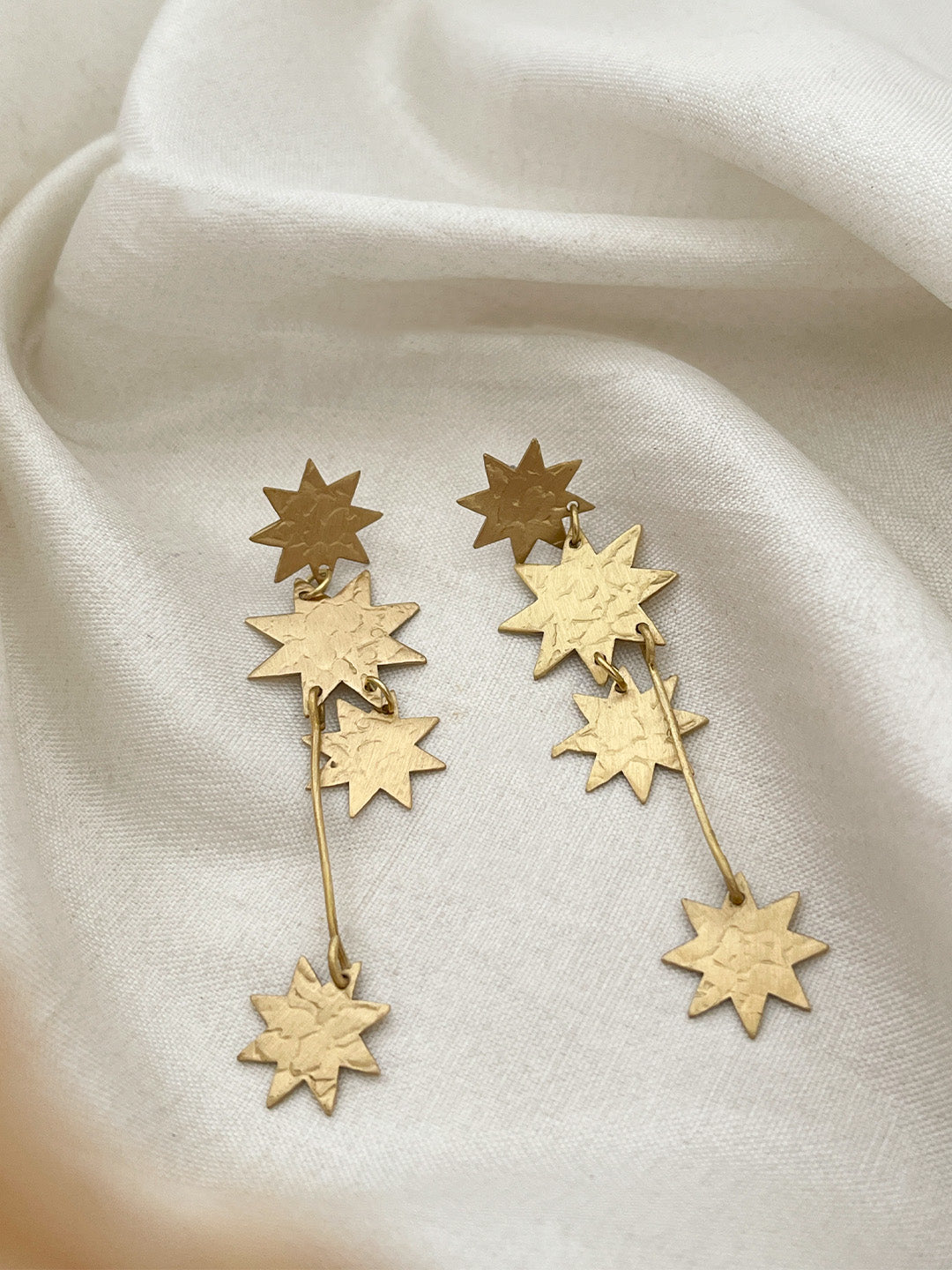 Ishhaara Gold Star Earrings