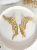 Ishhaara Gold Tassel Drop Earrings